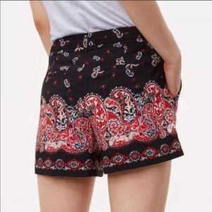 Loft paisley shorts.